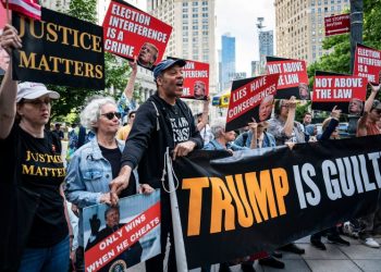 Some Democrats express glee over Trump convictions