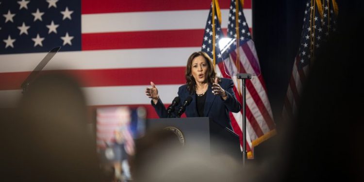 Harris addresses teachers ahead of meeting with Israeli prime minister