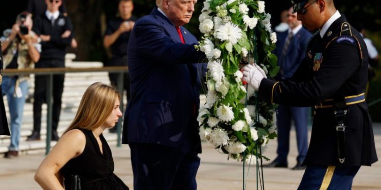 Trump and Harris jockey for advantage on military strength