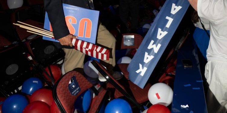 Harris argues that, at long last, the end of the Trump era is in sight