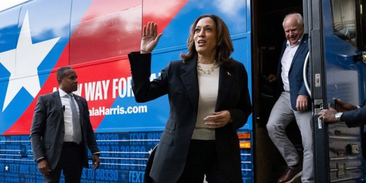 Harris maintains lead nationwide, slim margins in battleground states, according to multiple polls