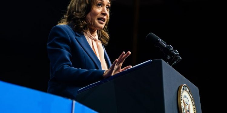 Chants of ‘lock him up’ follow Harris and Walz’s talk of Trump’s criminal record