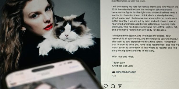 Taylor Swift endorses — and searches for voter registration jump