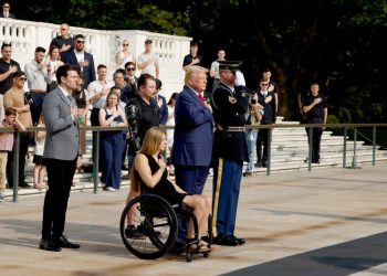 With boost from grieving families, Trump sharpens attacks on Harris