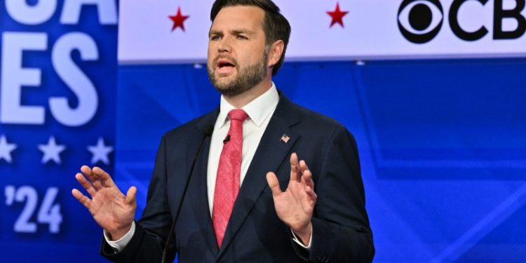 JD Vance’s mic is muted during debate exchange on immigration