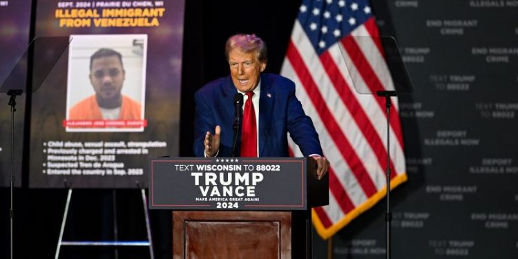 Trump’s outrageously false claim of 13,000 migrant murderers ‘on the loose’