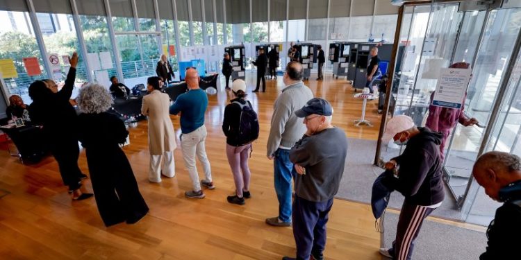 Harris and Trump locked in dead heat in seven-state poll, with some voters still deciding