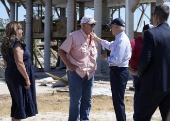 Biden calls for putting ‘politics aside’ in visit to storm-ravaged Florida, Georgia