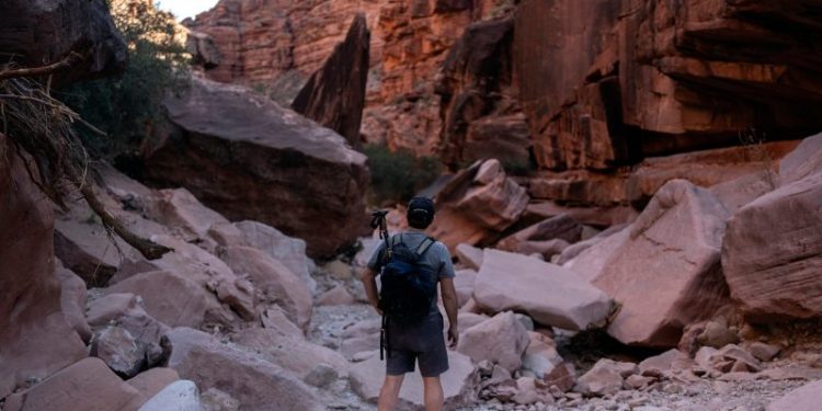 An Arizona Democrat descends into the Grand Canyon in search of votes