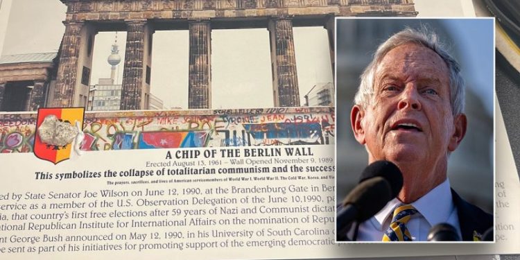 Joe Wilson gifts ‘chip of the Berlin Wall’ to GOP lawmakers in bid for top committee spot