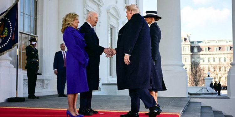 Melania Trump wears navy coat and hat for Inauguration Day church visit