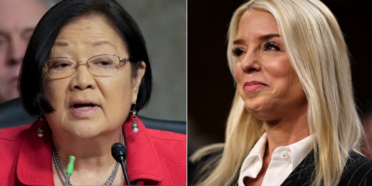 Bondi claps back at Hirono amid questions about political prosecutions: ‘Refused to meet with me’