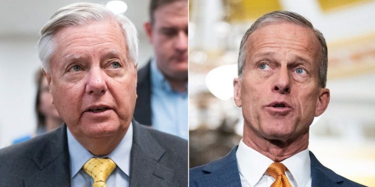 Leader Thune backs Senate GOP bid to speed past House on Trump budget plan