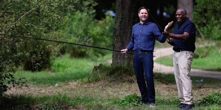 DNC rips JD Vance for fishing with British foreign secretary in latest bizarre attack; Republicans hit back