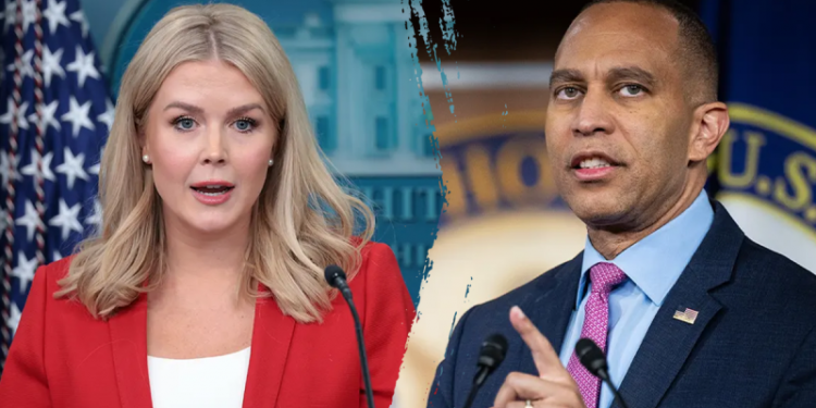 Hakeem Jeffries unleashes personal attack against Karoline Leavitt, calls her ‘sick’ and ‘demented’