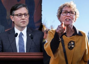 House Dem crashes Mike Johnson press event as tensions erupt over shutdown