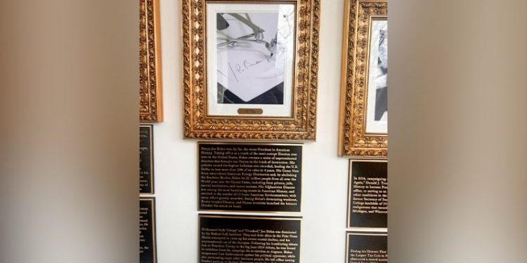 Trump gets fresh digs in at Biden, Obama with new plaques added to White House Presidential Walk of Fame