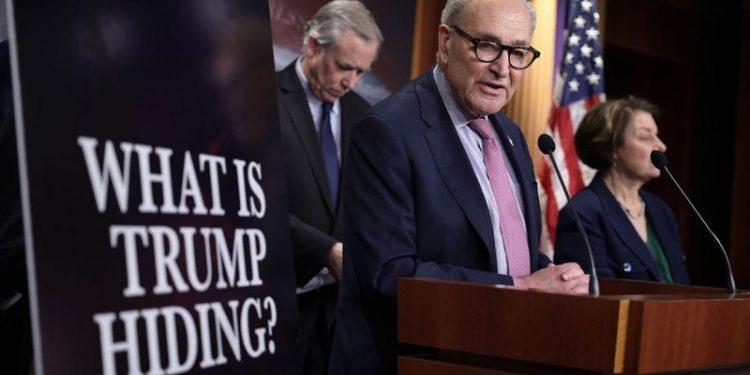 Schumer moves to force Senate to take legal action against DOJ, Trump admin over Epstein doc dump